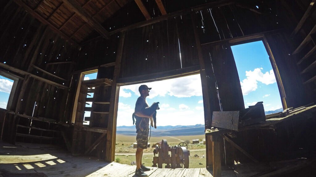 人与狗在柏林的机器商店